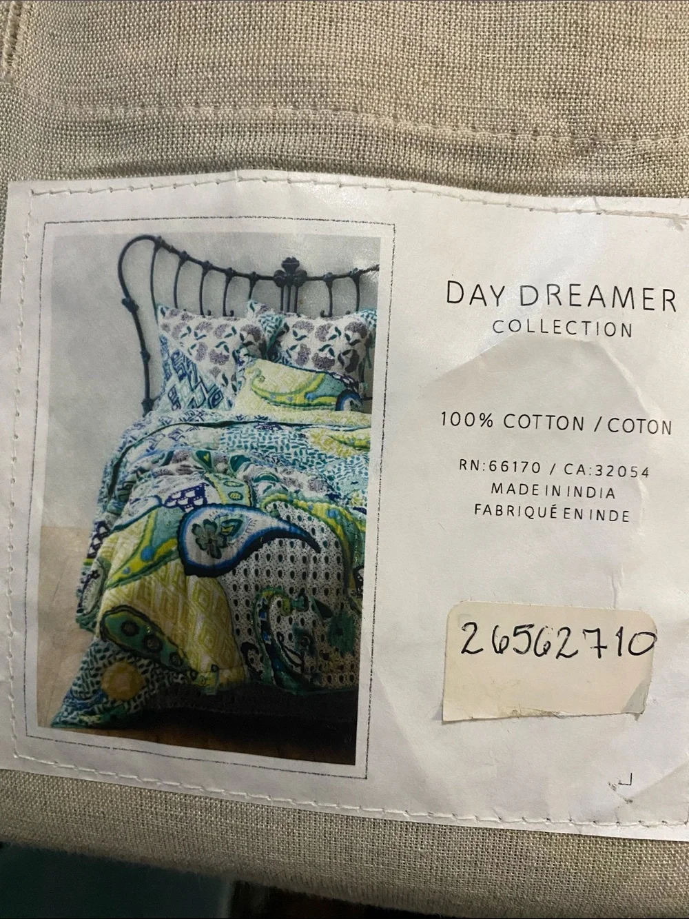 Daydreamer Green and Yellow Abstract Pattern Pillow Shams